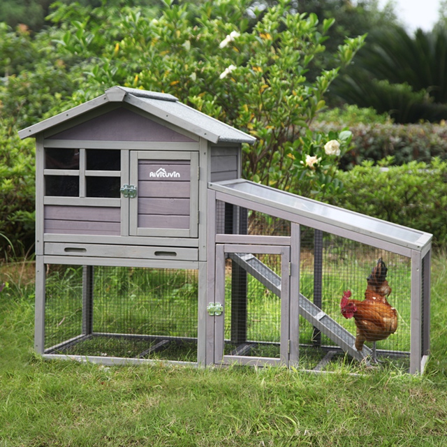 Aivituvin Rabbit Hutch with Run Indoor and Outdoor Waterproof Roof